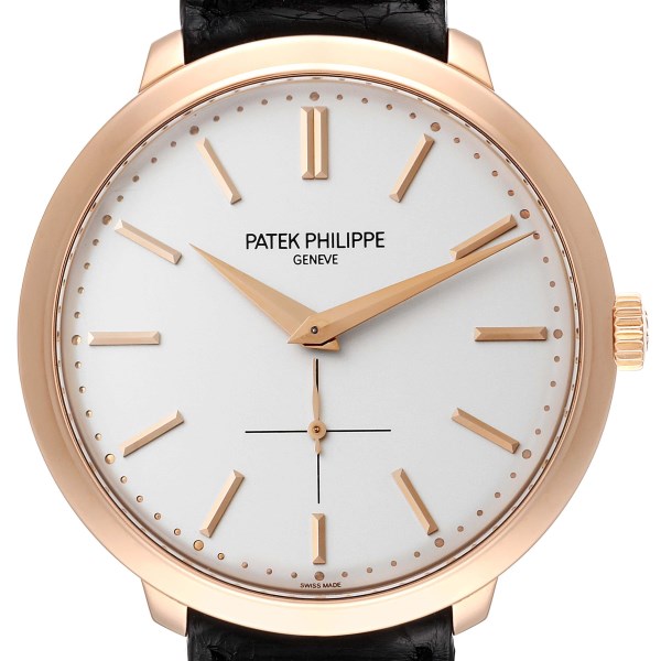 Patek Philippe Calatrava 18K Rose Gold Silver Dial Mens Watch 5123 5123R