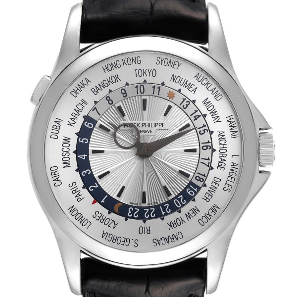 Patek Philippe World Time Complications White Gold Mens Watch 5130