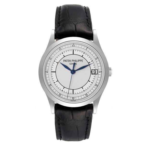 Patek Philippe Calatrava White Gold Silver Dial Automatic Mens Watch 5296