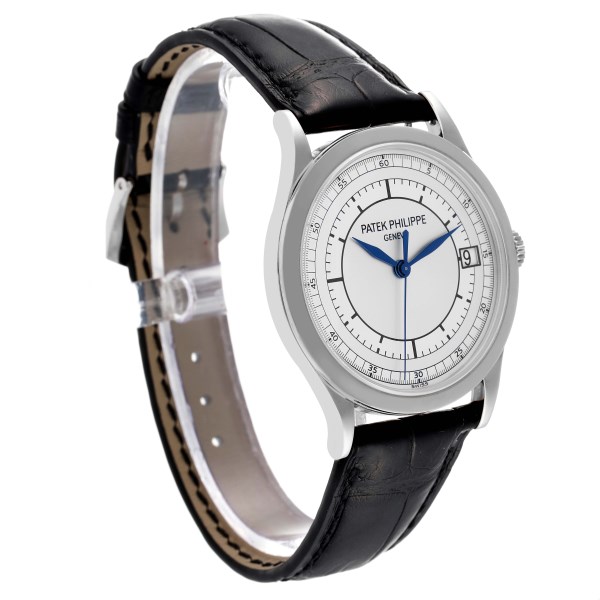 Patek Philippe Calatrava White Gold Silver Dial Automatic Mens Watch 5296