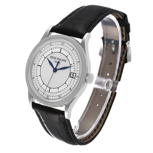 Patek Philippe Calatrava White Gold Silver Dial Automatic Mens Watch 5296