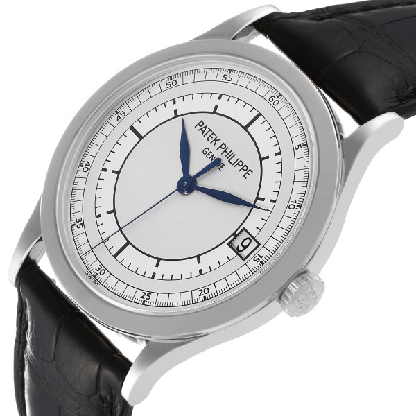 Patek Philippe Calatrava White Gold Silver Dial Automatic Mens Watch 5296