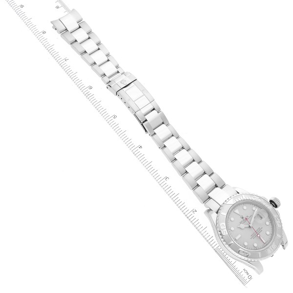 Rolex Yachtmaster Steel Platinum Dial Platinum Bezel Mens Watch 16622