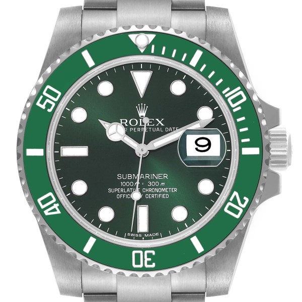 Rolex Submariner Hulk Green Dial Bezel Steel Mens Watch 116610LV Box Card