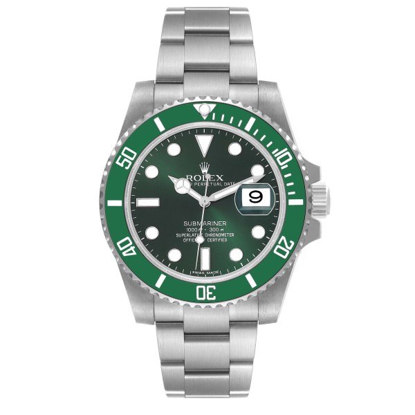 Rolex Submariner Hulk Green Dial Bezel Steel Mens Watch 116610LV Box Card