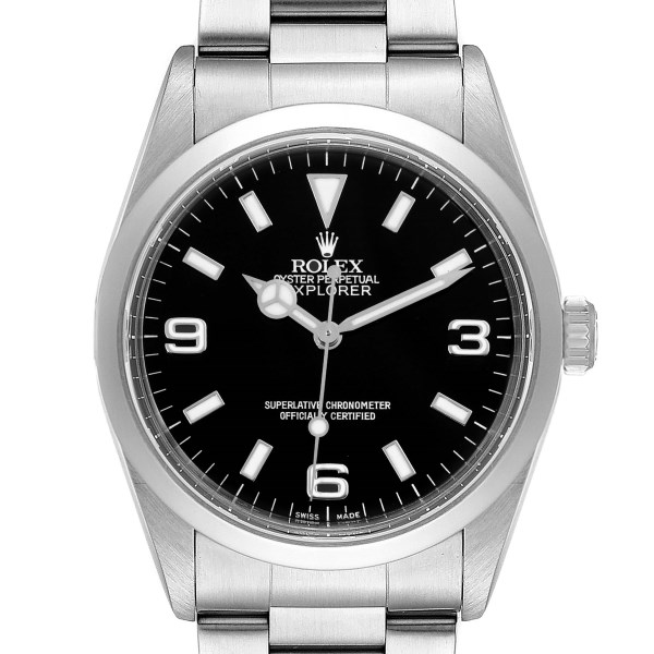 Rolex Explorer I Black Dial Stainless Steel Mens Watch 14270