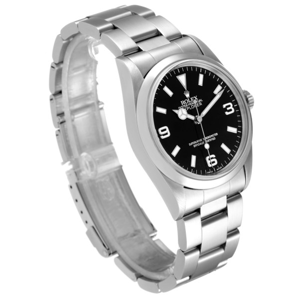 Rolex Explorer I Black Dial Stainless Steel Mens Watch 14270