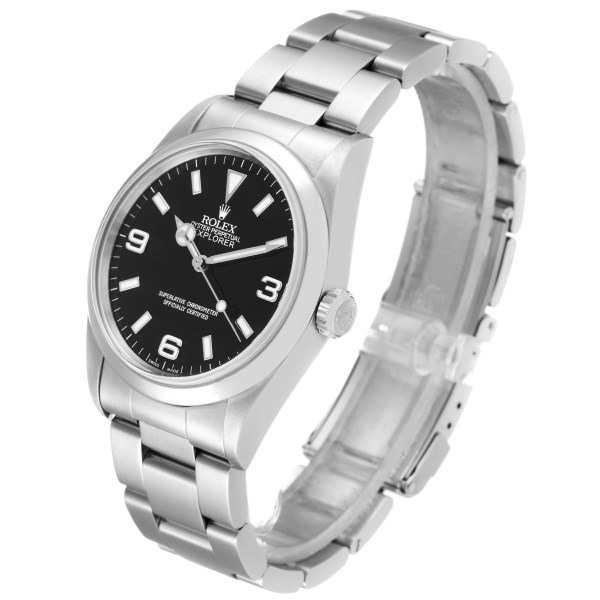 Rolex Explorer I Black Dial Stainless Steel Mens Watch 14270