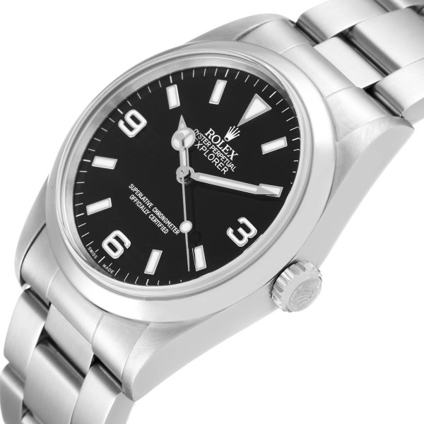 Rolex Explorer I Black Dial Stainless Steel Mens Watch 14270