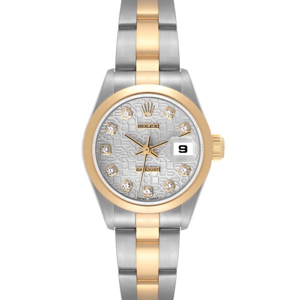Rolex Datejust Steel Yellow Gold Anniversary Diamond Dial Ladies Watch 79163
