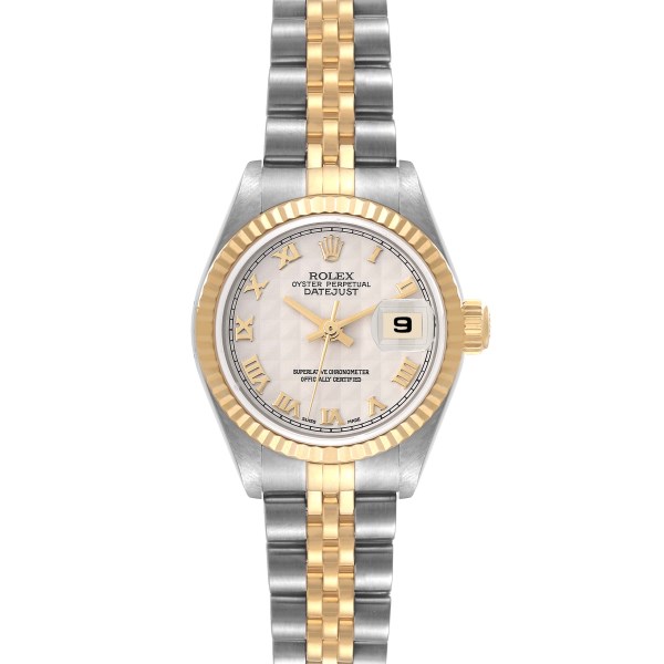 Rolex Datejust Steel Yellow Gold Ivory Pyramid Dial Ladies Watch 79173 Rolex Datejust Steel Yellow Gold Ivory Pyramid Dial Ladies Watch 79173