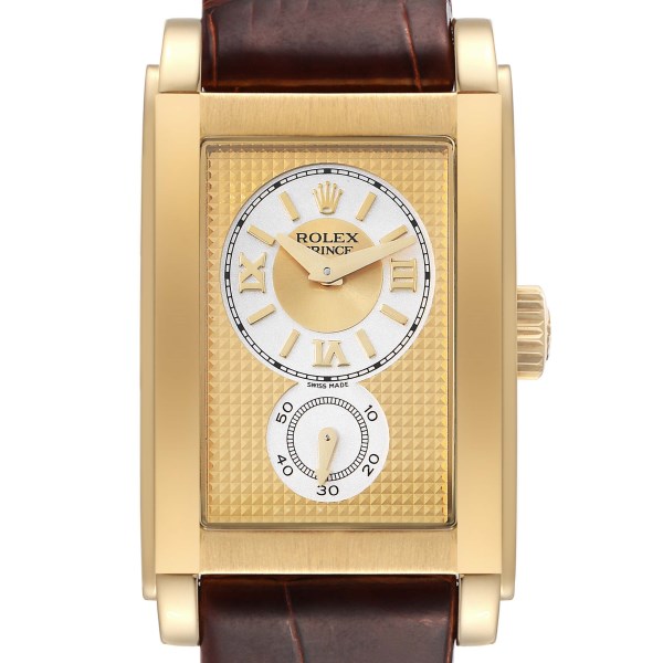 Rolex Cellini Prince Yellow Gold Champagne Dial Mens Watch 5440