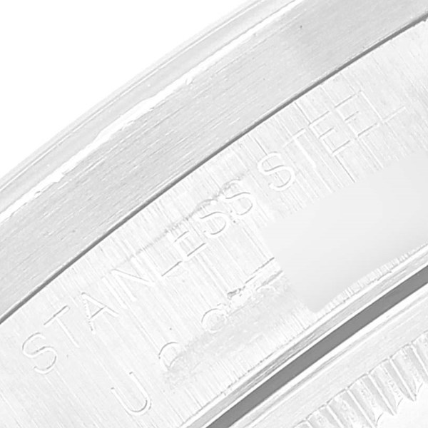 Rolex Date Silver Dial Steel Engine Turned Bezel Mens Watch 15210