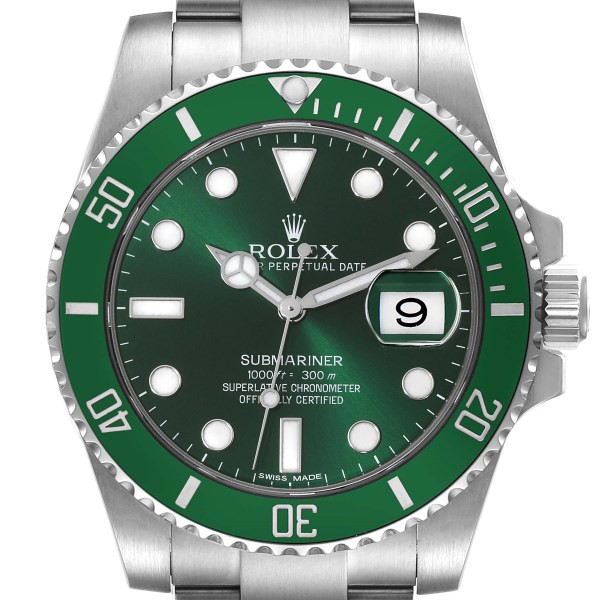 Rolex Submariner Hulk Green Dial Bezel Steel Mens Watch 116610LV Box Card