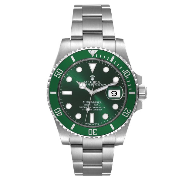 Rolex Submariner Hulk Green Dial Bezel Steel Mens Watch 116610LV Box Card
