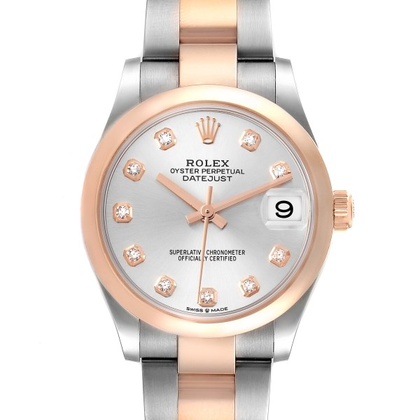 Rolex Datejust 31 Midsize Steel Rose Gold Diamond Dial Ladies Watch 278241 Rolex Datejust 31 Midsize Steel Rose Gold Diamond Dial Ladies Watch 278241