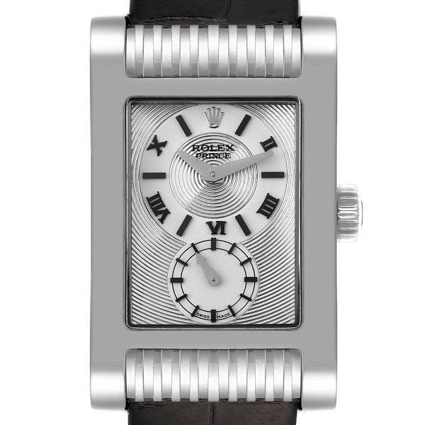 Rolex Cellini Prince White Gold Silver Dial Mens Watch 5441