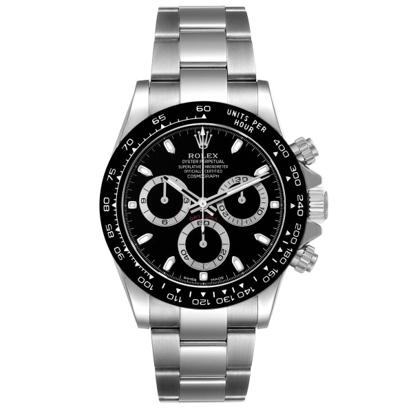 Rolex Cosmograph Daytona Ceramic Bezel Black Dial Mens Watch 116500 Box Card
