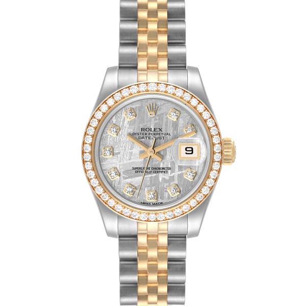 Rolex Datejust 26 Steel Yellow Gold Meteorite Diamond Dial Ladies Watch