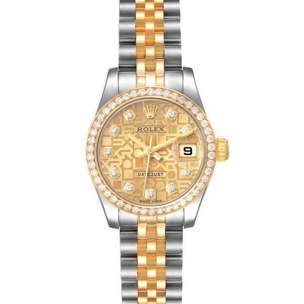 Rolex Datejust 26 Steel Yellow Gold Diamond Ladies Watch 179383 Rolex Datejust 26 Steel Yellow Gold Diamond Ladies Watch 179383