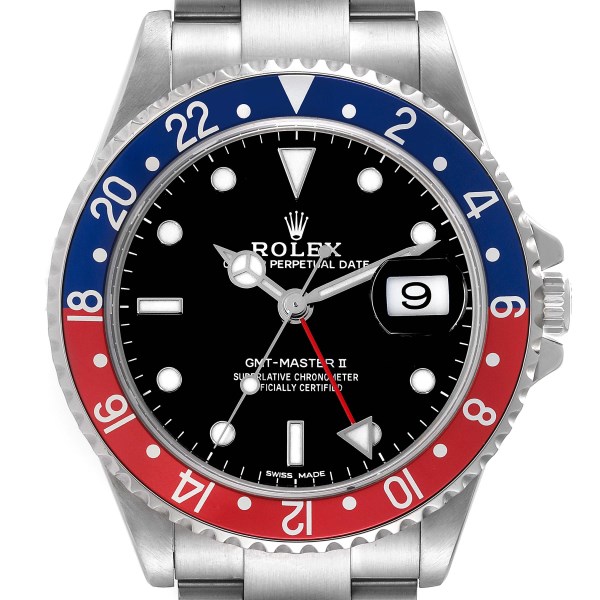 Rolex GMT Master II Blue Red Pepsi Bezel Steel Mens Watch 16710 ADD $200 COKE BEZEL