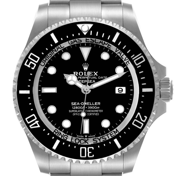 Rolex Seadweller Deepsea 44 Black Dial Steel Mens Watch 136660 Unworn