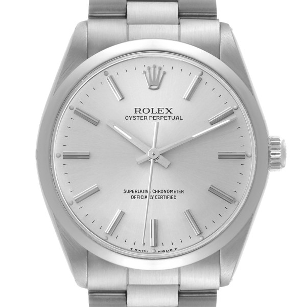 Rolex Oyster Perpetual Silver Dial Vintage Steel Mens Watch 1002