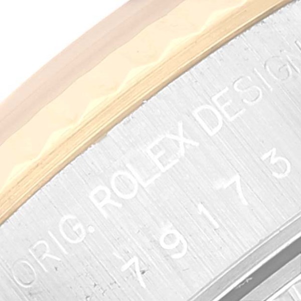 Rolex Datejust Steel Yellow Gold Diamond Dial Ladies Watch 79173 Box Papers