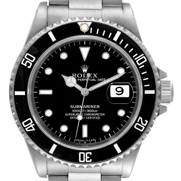 Rolex Submariner Date Black Dial Steel Mens Watch 16610 Box Papers Rolex Submariner Date Black Dial Steel Mens Watch 16610 Box Papers