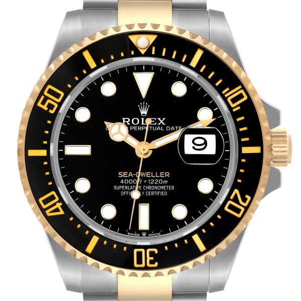 Rolex Seadweller Black Dial Steel Yellow Gold Mens Watch 126603 Unworn