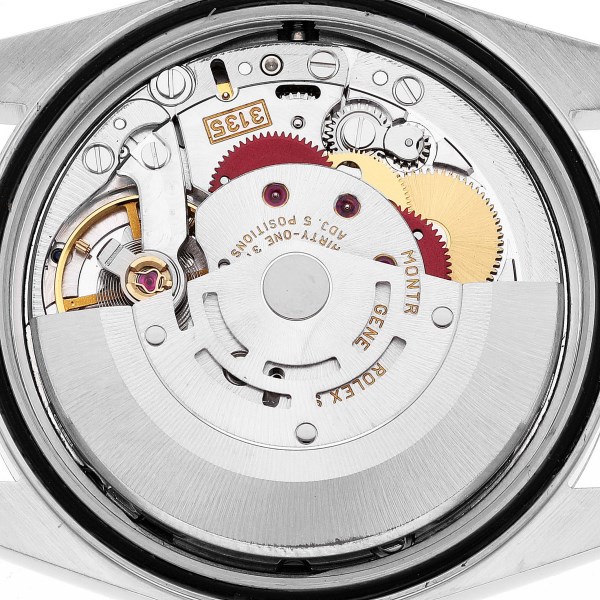 Rolex Datejust Silver Tapestry Dial Engine Turned Bezel Steel Mens Watch 16220