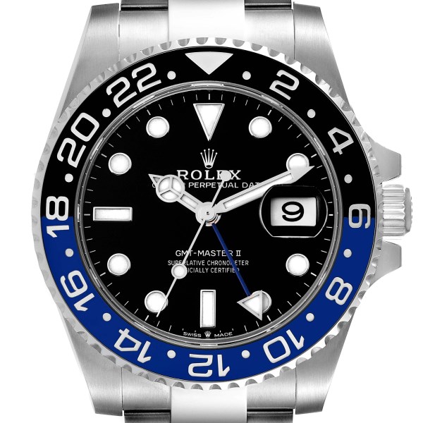 Rolex GMT Master II Black Blue Batman Steel Mens Watch 126710 Unworn