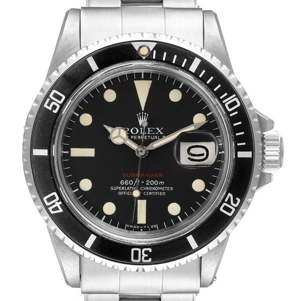 Rolex Submariner Vintage Black Mark V Dial Steel Mens Watch 1680