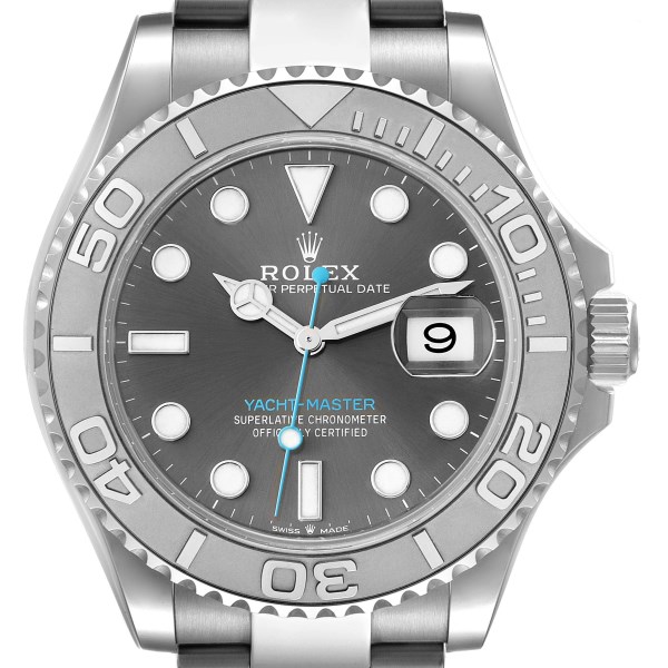 Rolex Yachtmaster Steel Platinum Bezel Rhodium Dial Mens Watch 126622