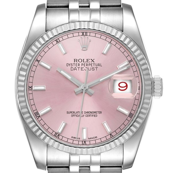 Rolex Datejust Steel 18K White Gold Pink Dial Mens Watch 116234 Rolex Datejust Steel 18K White Gold Pink Dial Mens Watch 116234