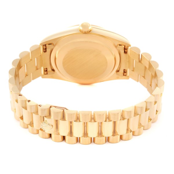 Rolex President Day-Date Yellow Gold Myriad Dial Diamond Lugs Mens Watch 18338