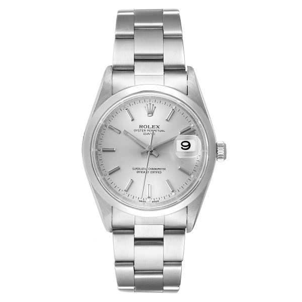 Rolex Date Silver Dial Oyster Bracelet Automatic Mens Watch 15200