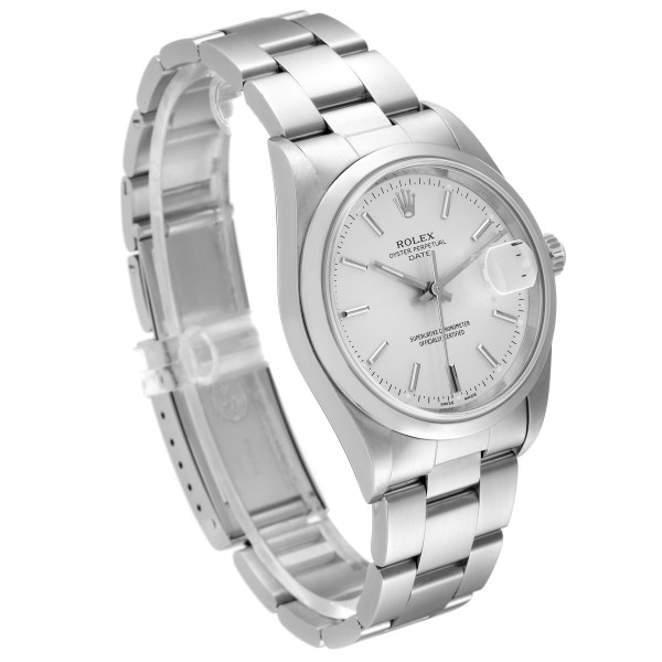 Rolex Date Silver Dial Oyster Bracelet Automatic Mens Watch 15200