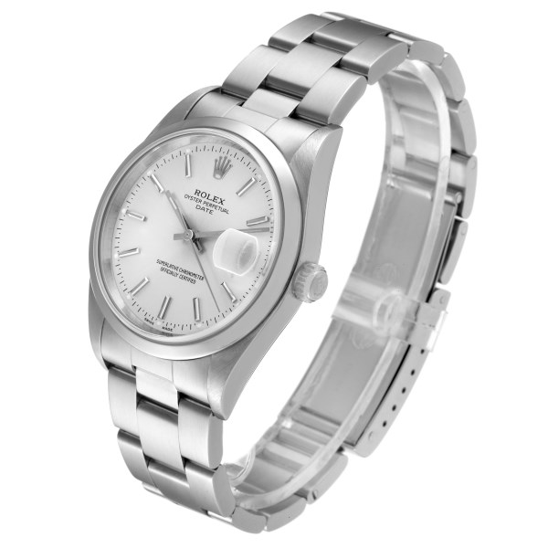 Rolex Date Silver Dial Oyster Bracelet Automatic Mens Watch 15200