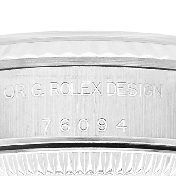 Rolex Oyster Perpetual Steel White Gold Silver Dial Ladies Watch 76094 Papers