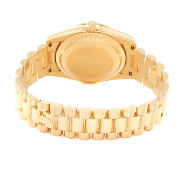 Rolex President Day Date Yellow Gold Myriad Dial Diamond Lugs Mens Watch 118338 Box