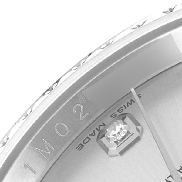 Rolex Datejust 36 Silver Diamond Dial Bezel Unisex Watch 116244