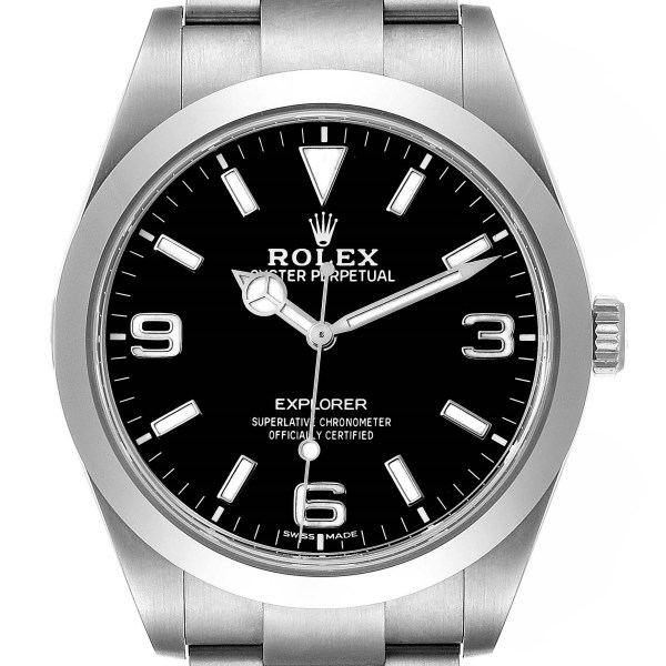 Rolex Explorer I 39mm Luminescent Arabic Numerals Mens Watch 214270 Box Card
