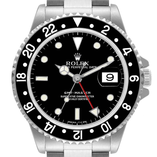 Rolex GMT Master Black Bezel Automatic Steel Mens Watch 16700 Box Papers Rolex GMT Master Black Bezel Automatic Steel Mens Watch 16700 Box Papers