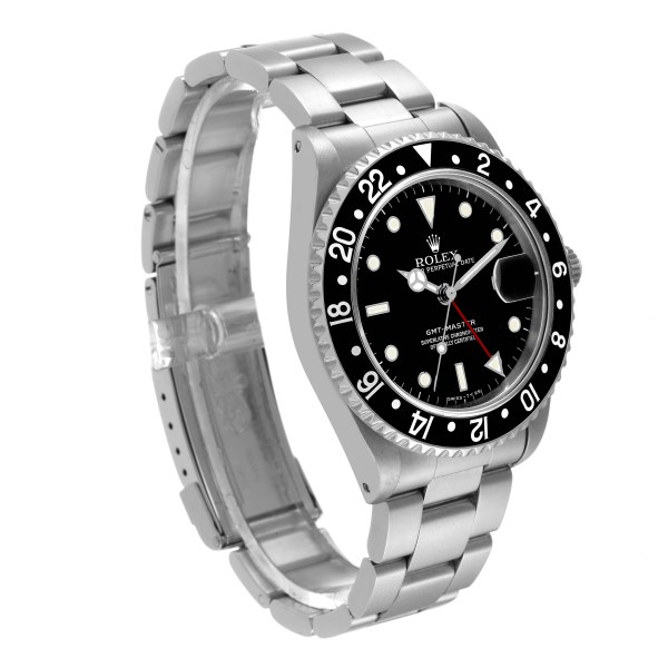 Rolex GMT Master Black Bezel Automatic Steel Mens Watch 16700 Box Papers