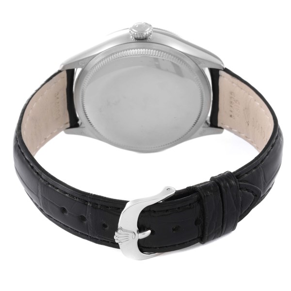 Rolex Cellini Date White Gold Silver Dial Automatic Mens Watch 50519 Box Card