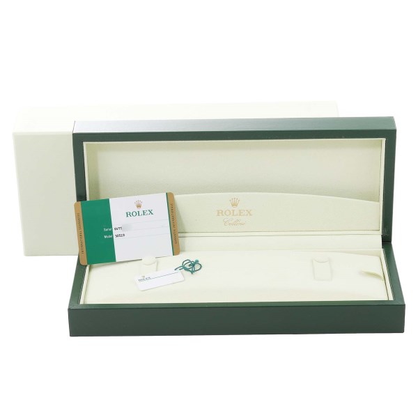 Rolex Cellini Date White Gold Silver Dial Automatic Mens Watch 50519 Box Card