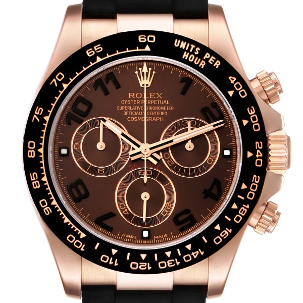 Rolex Cosmograph Daytona Rose Gold Oysterflex Mens Watch 116515 Box Card