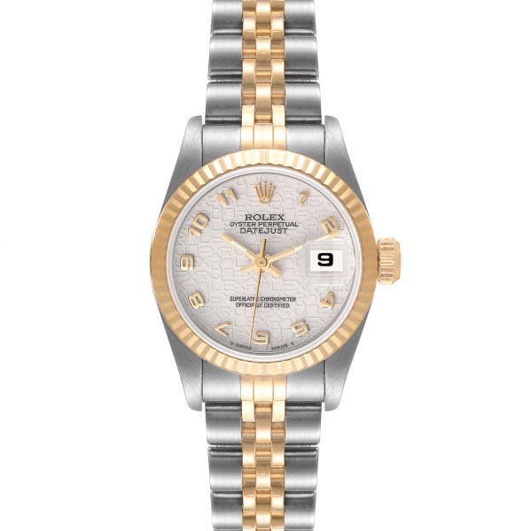 Rolex Datejust Steel Yellow Gold Ivory Anniversary Dial Ladies Watch 69173