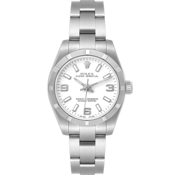 Rolex Nondate Ladies White Dial Oyster Bracelet Ladies Watch 176210